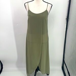 UEC Marciano olive green tunic waist length lining size XS